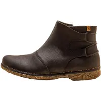 El naturalista para mujer. 2N9171010005_001 Botines de piel N917 Angkor negro (36), 1 a 3cm, Cremallera, Casual, Gris, outlet