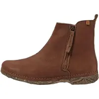El naturalista para mujer. 2547211FQ005_012 Botines de piel N5472 Pleasant Chocolate/Angkor (36), Marrón, Plano, 1 a 3cm, Cremallera, Casual