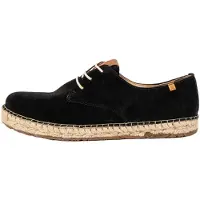 El naturalista unisex. 2N6781101005_001 Zapatos de piel N678 Silk Suede Campos negro (40), Plano, 1 a 3cm, Cordones, Casual,