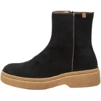 El naturalista para mujer. 259011101005_001 Botines de piel N5901 Silk Suede Black / Arpea (36), Negro, Plano, 1 a 3cm, Cremallera, Casual,