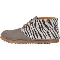 El naturalista para mujer. 25374P1F1005_ESP Botines de piel N5374P Wulf cebra (42), Plano, Cordones, Casual, Animal print, ou