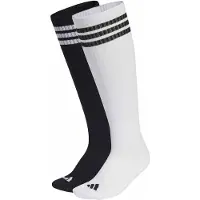Adidas Calcetines deportivos '3 Stripes Knee 2 Pair Pack' negro / blanco