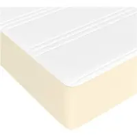 vidaXL Colchón de muelles ensacados, color crema, tamaño 80x200x20 cm, con revestimiento de cuero sintético ()