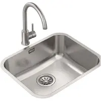 Teka Tekaway BET 50.40 Plus, Lavabo de encimera, Rectangular, Acero inoxidable, Acero inoxidable, 1 lavabo, Rectangular