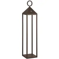 ROSSINI ILLUMINAZIONE PICNIC: Lámpara de mesa LED portátil, 2,2 W, IP54, 2700 K, CRI85, 67 cm, color Corten, marca Rossini Group, diseño en aluminio fundido