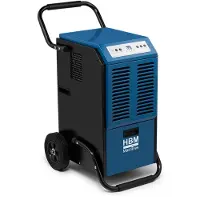 HBM deshumidificador de obra profesional, deshumidificador de aire, captador de humedad 70 litros, 860 Watt