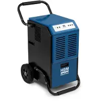 HBM secador de obra profesional, deshumidificador, captador de humedad 50 litros, 650 Watt