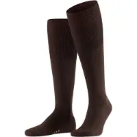 Falke Calcetines hasta la rodilla marrón oscuro / blanco