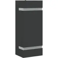 vidaXL Lámpara de pared exterior, color negro, acero inoxidable