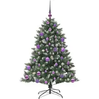vidaXL Árbol de Navidad artificial, color verde, 120 cm