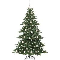 vidaXL Árbol de Navidad artificial plegable, color verde, 180 cm, fabricado en PVC y acero