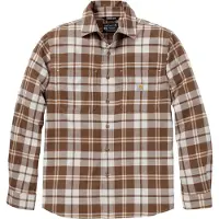 Carhartt - Flannel L/S Plaid Shirt - Camisa size XXL, marrón