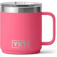 Yeti Rambler Stackable Mug 2.0 10oz Mag Slider Lid, Tropical Pink, taza apilable con tapa , 295 ml