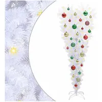 vidaXL Árbol de Navidad artificial, blanco, 120 cm, de PVC y acero