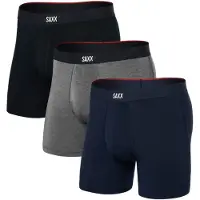 Saxx - Vibe Xtra Boxer Brief Fly 3-Pack - Ropa interior fibra sintética size XL, azul