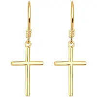 Elli Pendientes 'Kreuz' oro