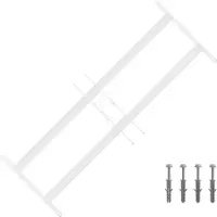 vidaXL : Rejilla de seguridad para ventanas con 2 barras transversales, de 43 a 74 cm