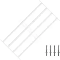 vidaXL : Barrera de seguridad para ventanas con 4 barras transversales, paquete de 3 unidades.