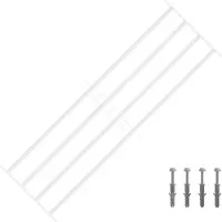 vidaXL : Barrera de seguridad para ventanas con 4 barras transversales, paquete de 3 unidades.