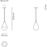 Zafferano Dondolina - Lámpara de mesa LED recargable IP65, inalámbrica, regulador táctil - diseño italiano, color blanco