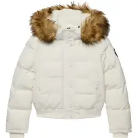 Superdry para mujer. W5011785A Chaqueta Bomber Everest blanco roto (M), Casual, Poliéster, outlet 2026.