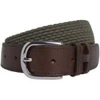 Hackett London para hombre. HM413225 Cinturón Parachute verde (L), Casual, Poliéster, Piel, outlet 2026.