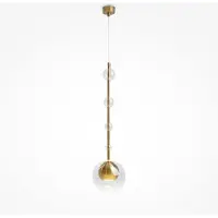 Maytoni Lámpara colgante Ros, con estructura de latón y pantalla de vidrio, casquillo GU10, diámetro de 16 cm, con altura ajustable, 28W