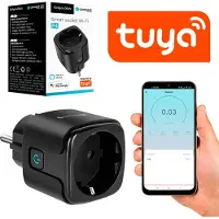 Krüger&Matz KM2202-B Enchufe inteligente Connect P4 WiFi Tuya, negro