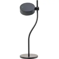 Zafferano SUPER O Lámpara de mesa LED negra recargable y regulable