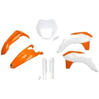 Ufo Kit De Plásticos Ktm Exc/exc-f 2014-2016 With Headlight Ktkit524f-999w Fork Protectors &