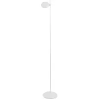 Zafferano Lámpara de pie LED blanca recargable y regulable, modelo SUPER O, con 1 módulo de luz