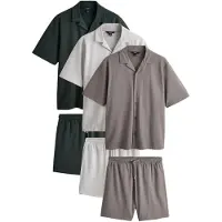 Next Traje para estar en casa taupe / gris claro / verde oscuro