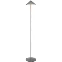 Zafferano Lámpara de pie LED recargable Pina XXL - 6 W, IP65, regulador táctil, cabezal magnético, diseño moderno para interiores y exteriores - Titanio