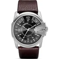 Diesel Reloj analógico 'Master Chief' marrón oscuro / negro / plata