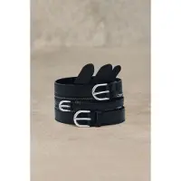 Desigual , Cinturón triple fajín studio, Cow Leather, Negro, 95