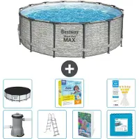 Bestway Steel Pro MAX, piscina redonda - 427 x 122 cm - de 6 piezas, modelo S566