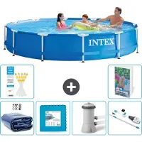 Intex Piscina inflable rectangular - 366 x 76 cm - 5 piezas - Modelo S145