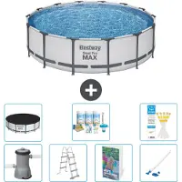 Bestway Steel Pro MAX, piscina redonda - 427 x 122 cm - 6 piezas, modelo S658