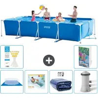 Intex Piscina rectangular de estructura - 450x220x84 cm - 5 piezas - Modelo S171