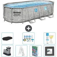 Bestway Power Steel, piscina ovalada - 549x274x122 cm - 6 piezas, modelo S581