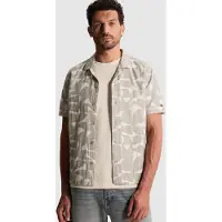 Cast iron Camisa 'Shirt with jacquard pattern and short sleeves' antracita