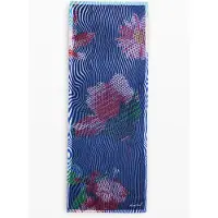 Desigual , Foulard rectangular bluestrip, Poliester, Azul, U