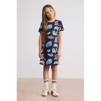 Desigual , Vestido estampado Minnie Mouse, NiñOs, Algodon, Azul, 9/10