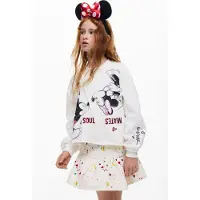 Desigual , Sudadera Mickey Mouse Kiss, Algodon, Blanco, 7/8