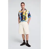Desigual , Bermuda híbrida, Hombre, Algodon, Blanco, 34