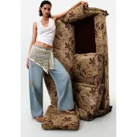Desigual , Pareo crochet corto, Algodon, Blanco, U