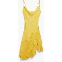 Desigual , Vestido lencero asimétrico, Viscosa, Amarillo, M