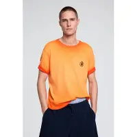 Desigual , Camiseta punto degradado, Hombre, Algodon, Naranja, S