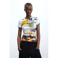 Desigual Camiseta curry / naranja / negro / blanco