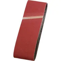 Kwb Cintas de lija de 75x510 mm, fabricadas con corindón de alta calidad, grano 100, adhesivo especial y tejido de algodón flexible, para el desbaste grueso de madera y metal